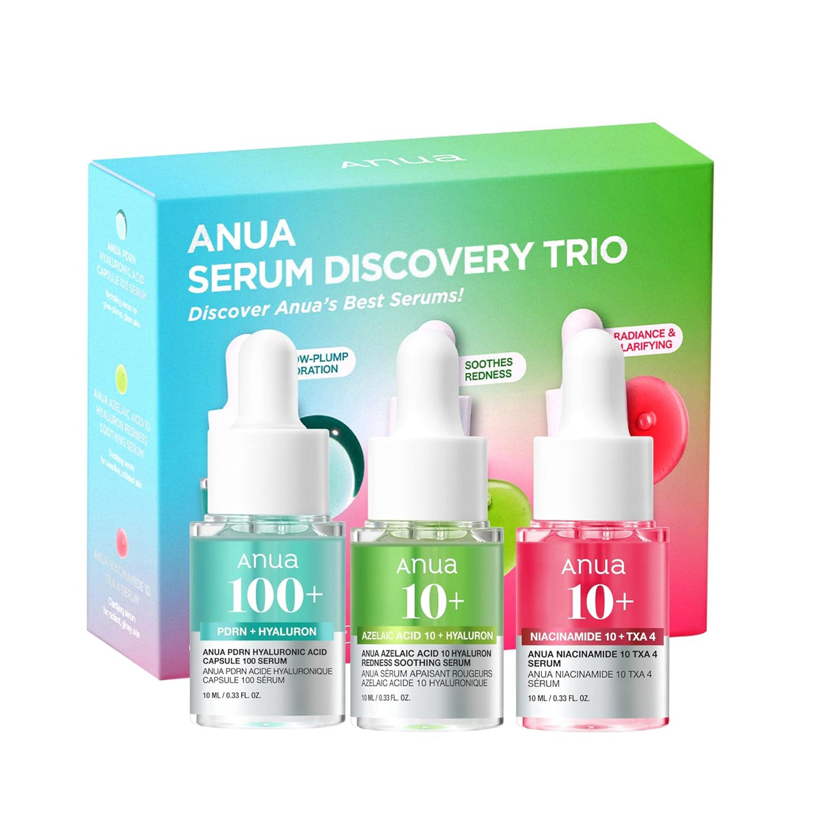 Anua Serum Discovery Trio Mini TRAVEL Serum (10ml X 3)