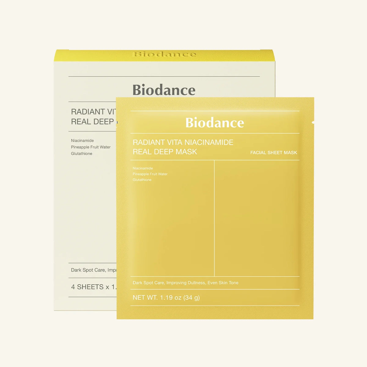 BIODANCE Radiant Vita Niacinamide Real Deep Mask 34g ( 1 piece )