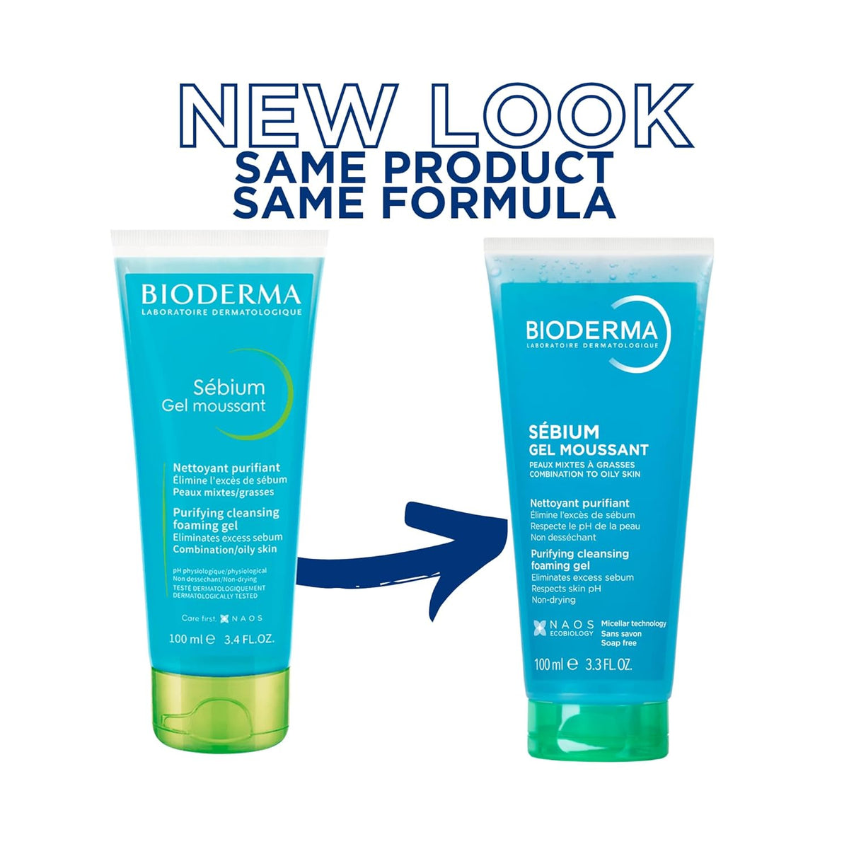 Bioderma (France) Sebium Moussant Purifying Cleansing Foaming Gel 200ml TUBE