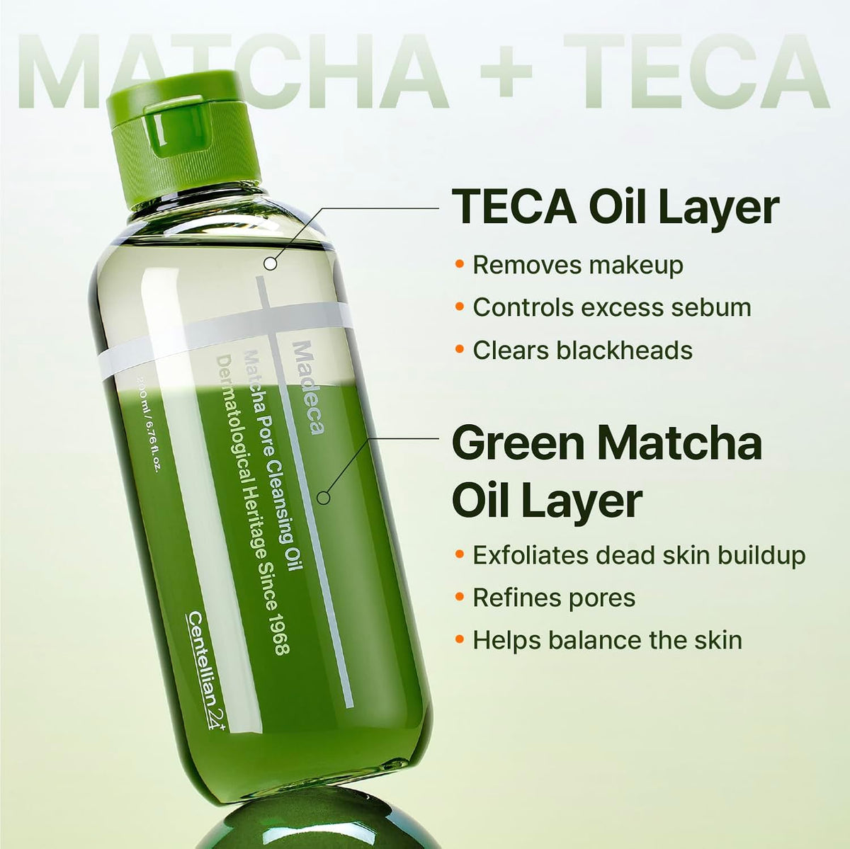 CENTELLIAN 24+ Madeca Matcha Pore Cleansing Oil 200ml