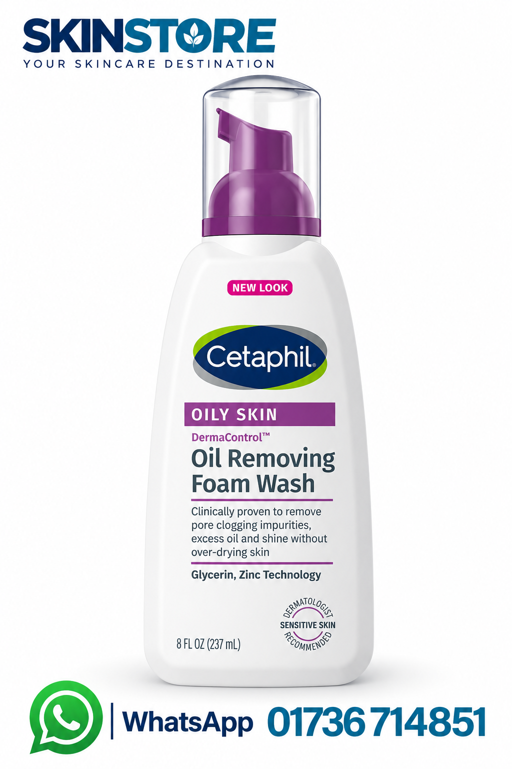 Cetaphil Derma Control Oil Removing Foam Wash 237ml