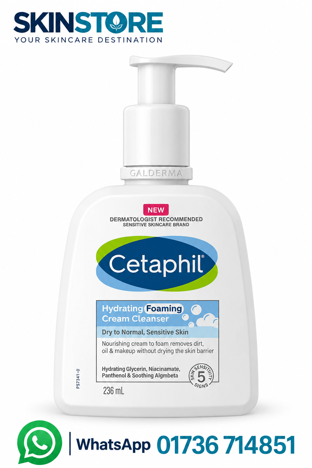 Cetaphil Hydrating Foaming Cream Cleanser 236ml