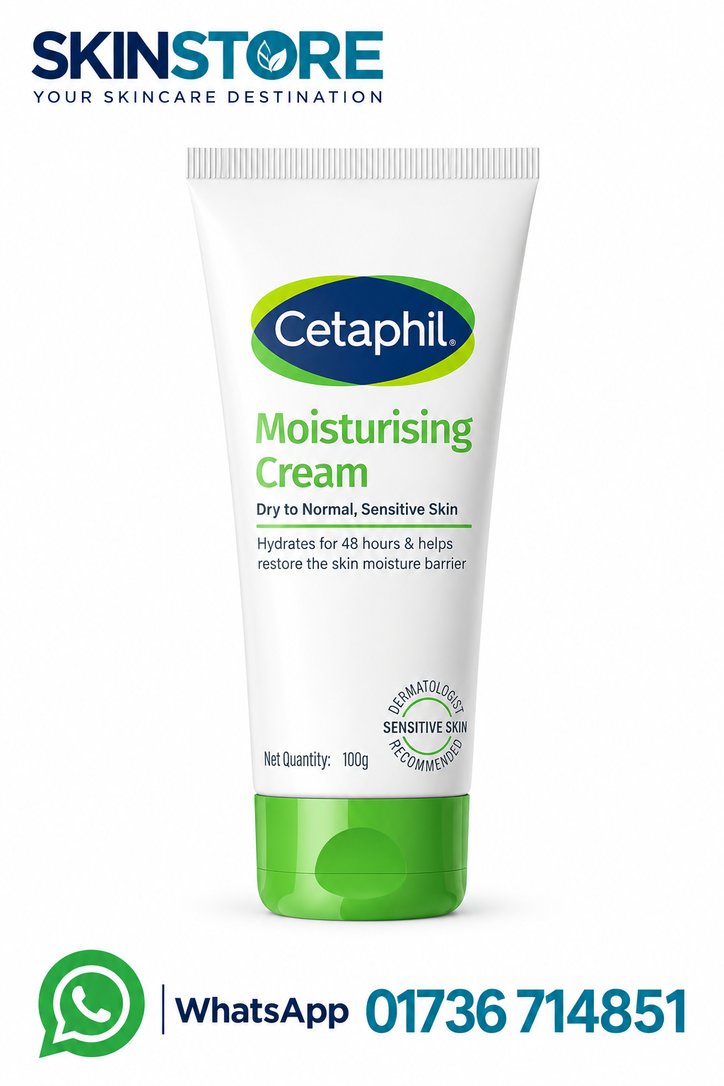 Cetaphil (India) Moisturising Cream for Dry & Sensitive Skin 100g