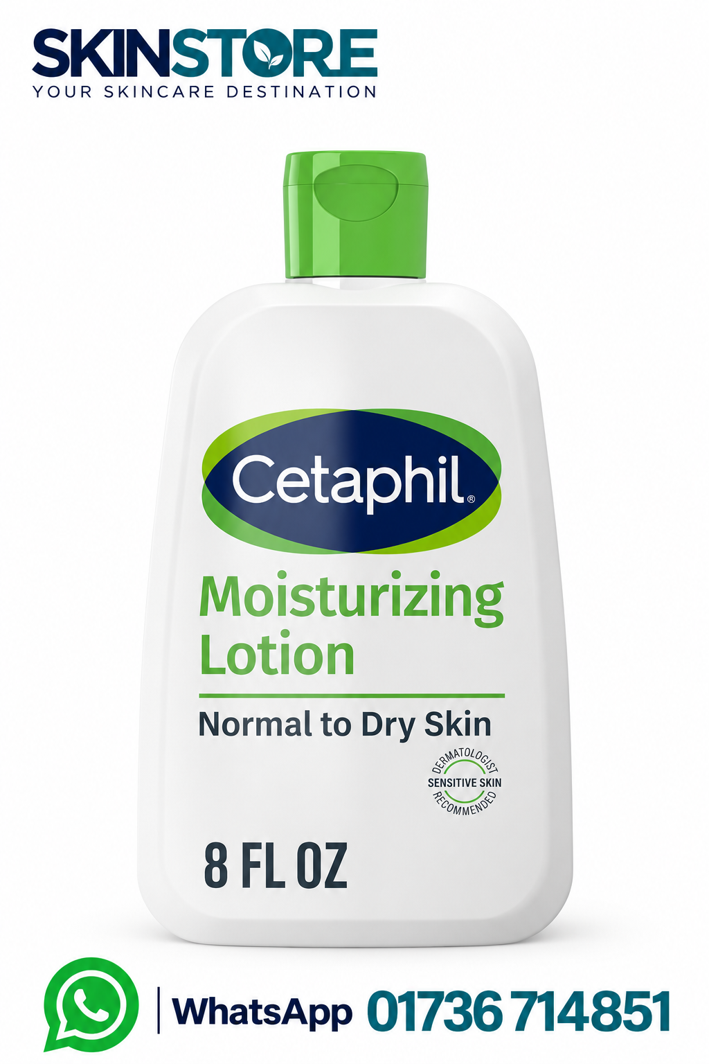 Cetaphil (USA/Canada) Moisturizing Lotion, Dry To Normal, Sensitive Skin 237ml