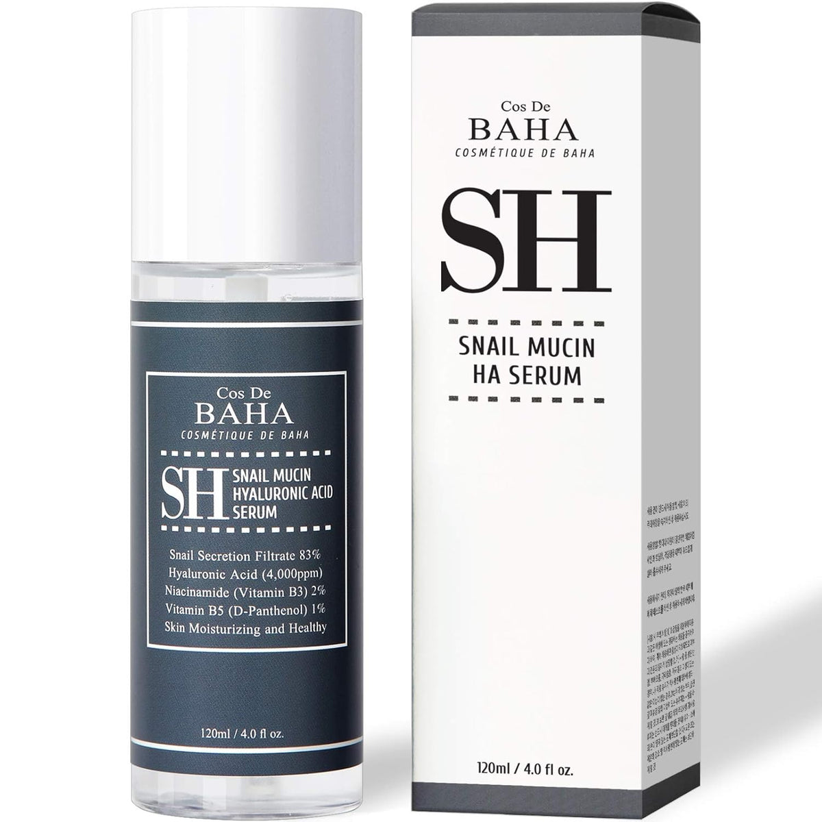 Cos De BAHA (SH) Snail Mucin Hyaluronic Acid Serum 120ml