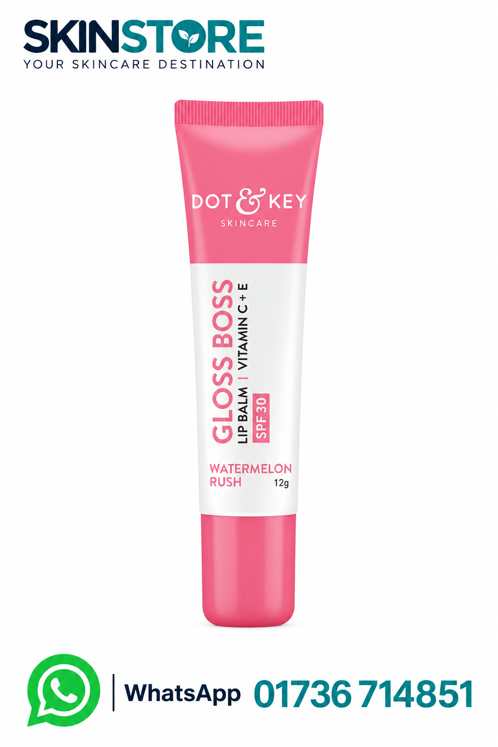 DOT & KEY Gloss Boss Lip Balm Watermelon Rush 12gm