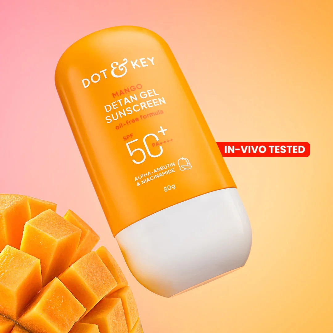 Dot And Key Mango Detan Gel SPF50+ PA++++ Medium Size Sunscreen 50g