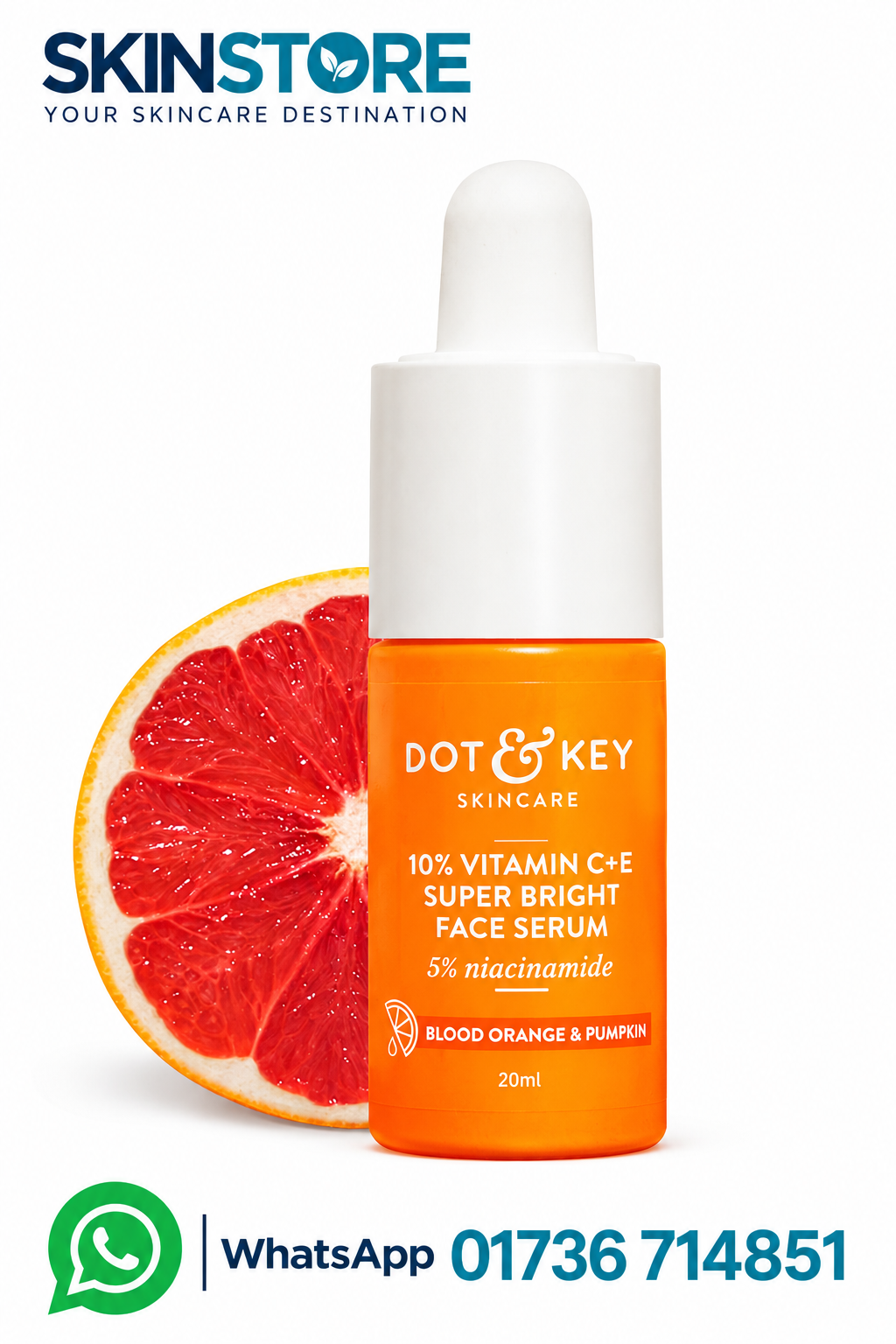 Dot & Key 10% Vitamin C + E Super Bright Face Serum 30ml