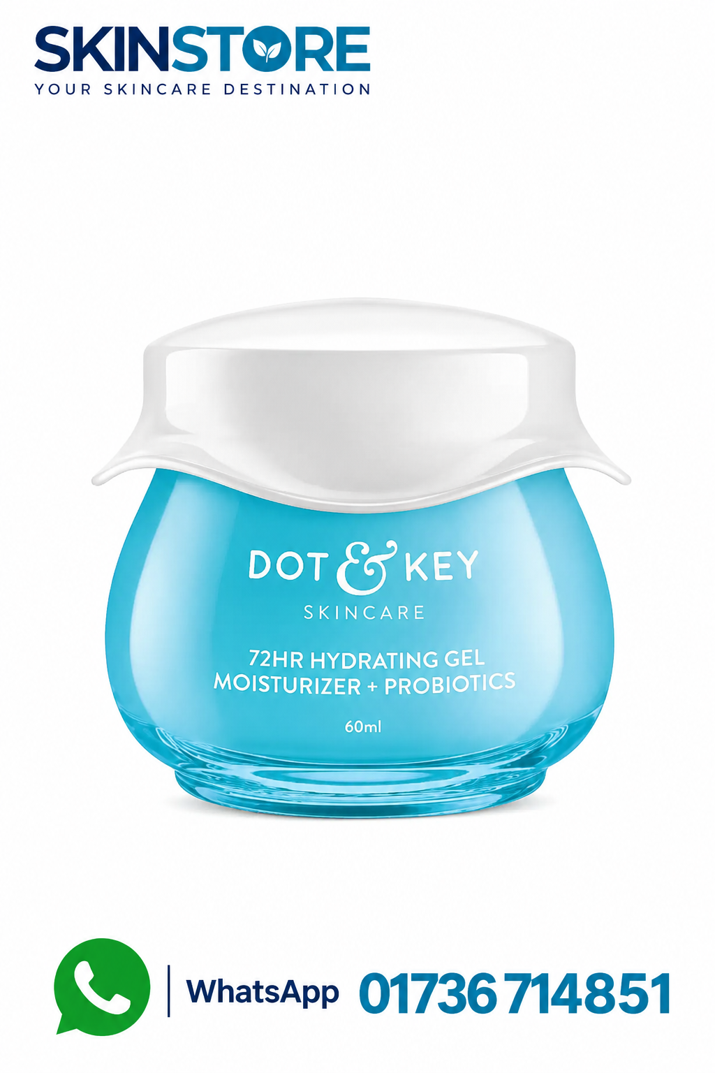 Dot & Key 72HR Hydrating Gel Moisturizer + Probiotics 60ml