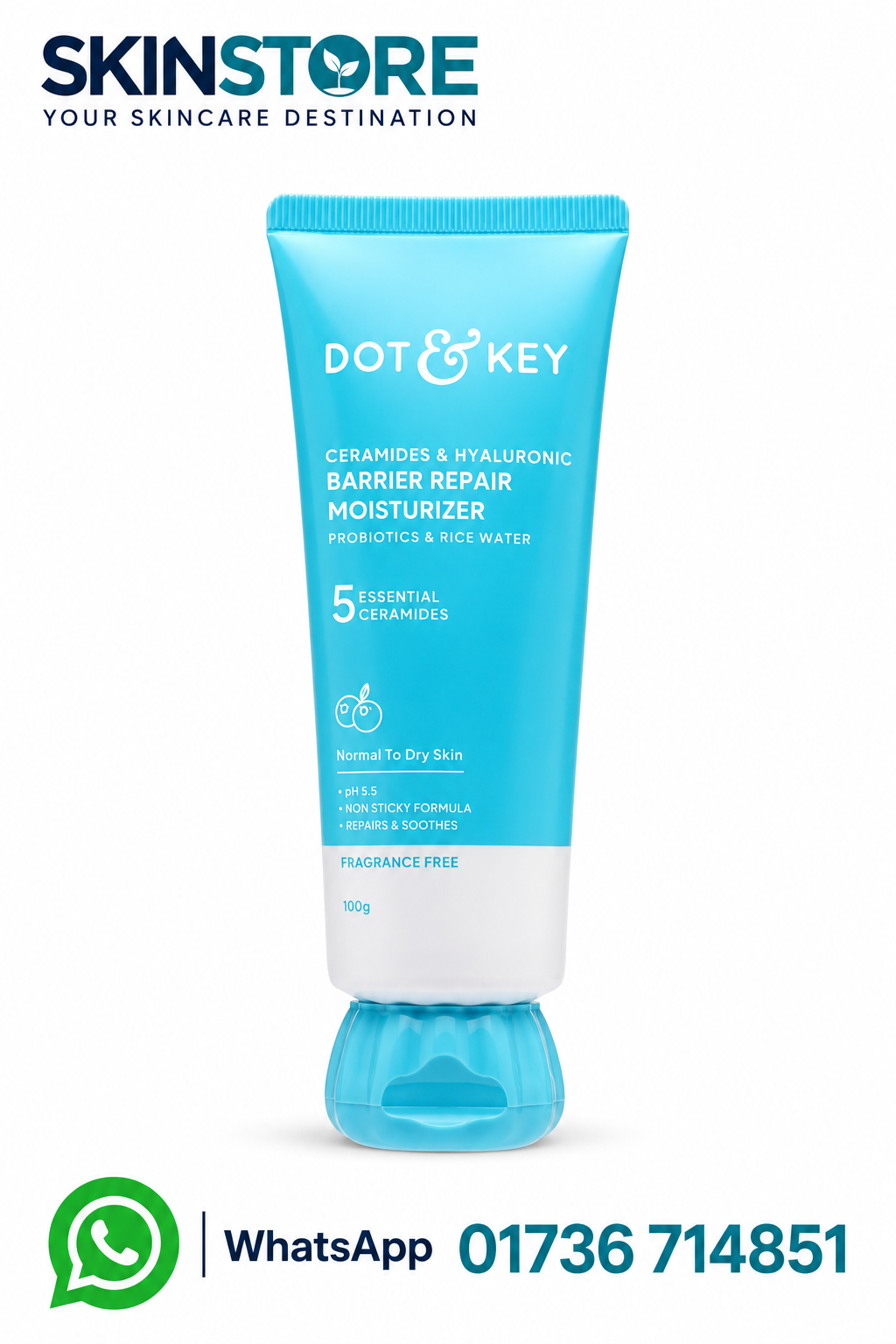 Dot & Key Barrier Repair Moisturizer with Ceramides & Hyaluronic Acid 100g