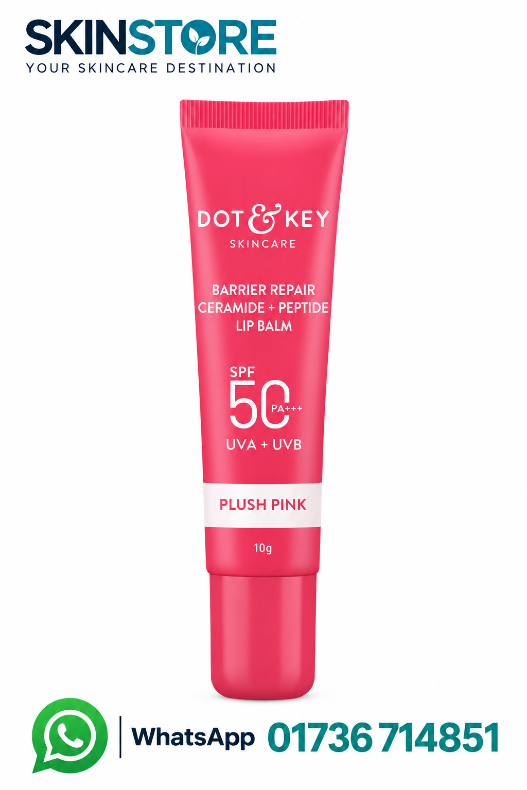 Dot & Key Barrier Repair Plush Pink Raspberry Lip Balm 10gm