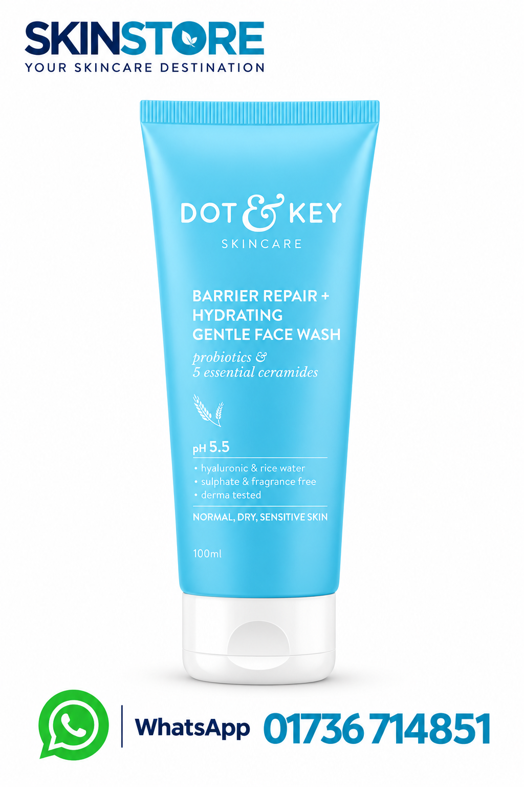 Dot & Key Barrier Repair + Hydrating Gentle Face Wash 100ml