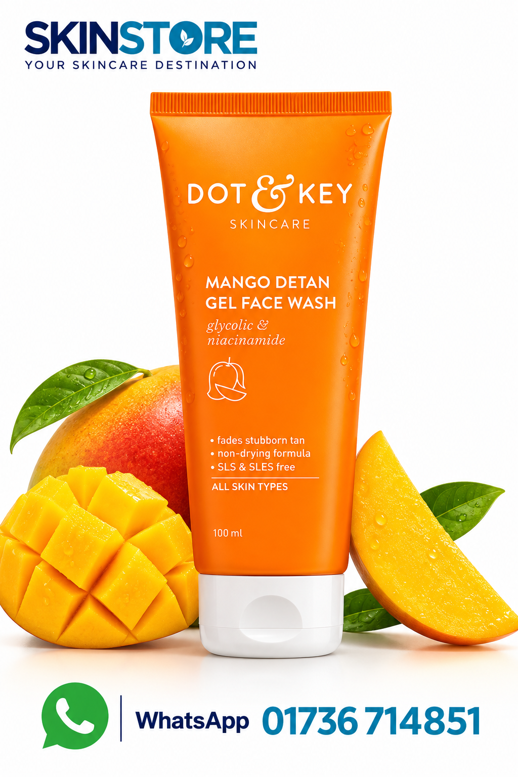 Dot & Key Mango Detan Gel Face Wash 100ml