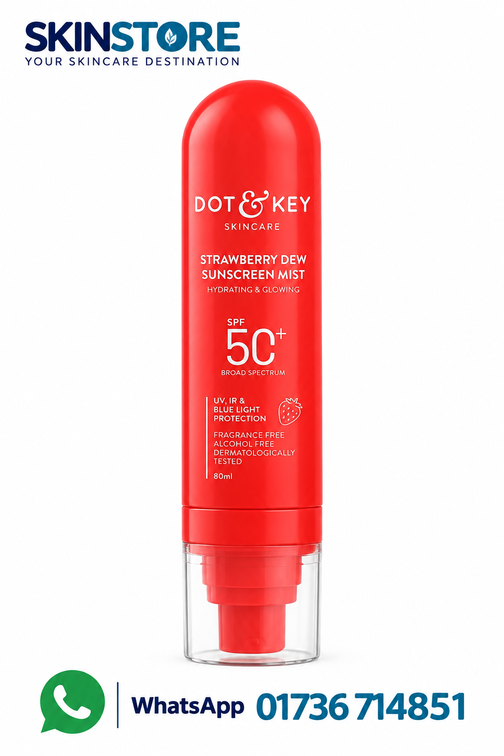 Dot & Key Strawberry Dew Sunscreen Mist SPF50+ PA+++ 80ml