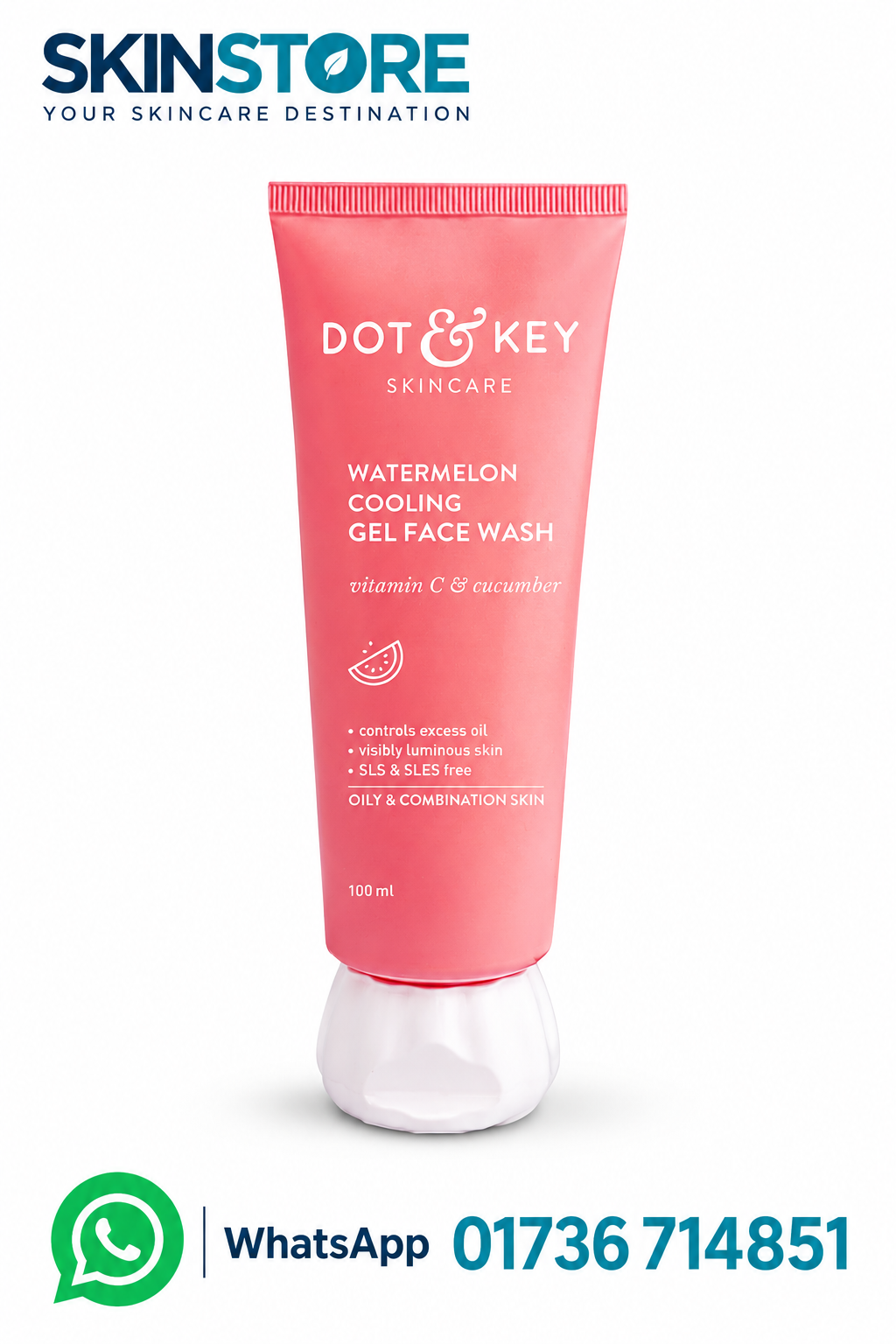Dot & Key Watermelon Refresh Gel Face Wash 100ml