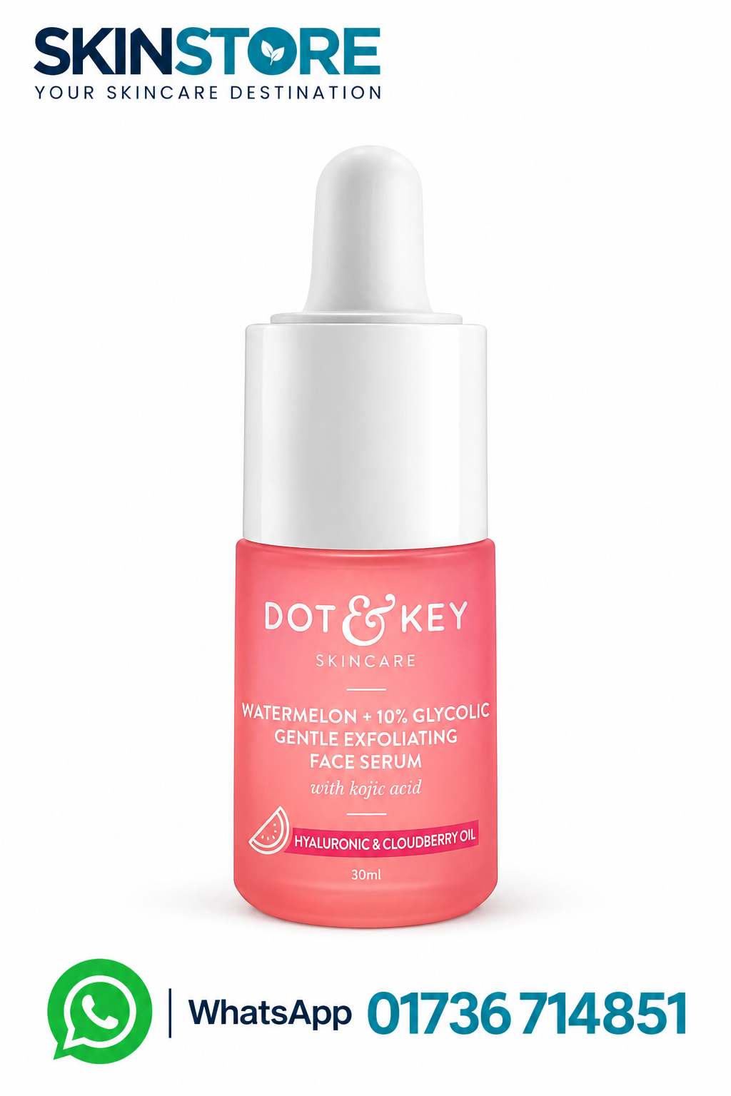 Dot & Key Watermelon + 10% Glycolic Gentle Exfoliating Face Serum 30ml