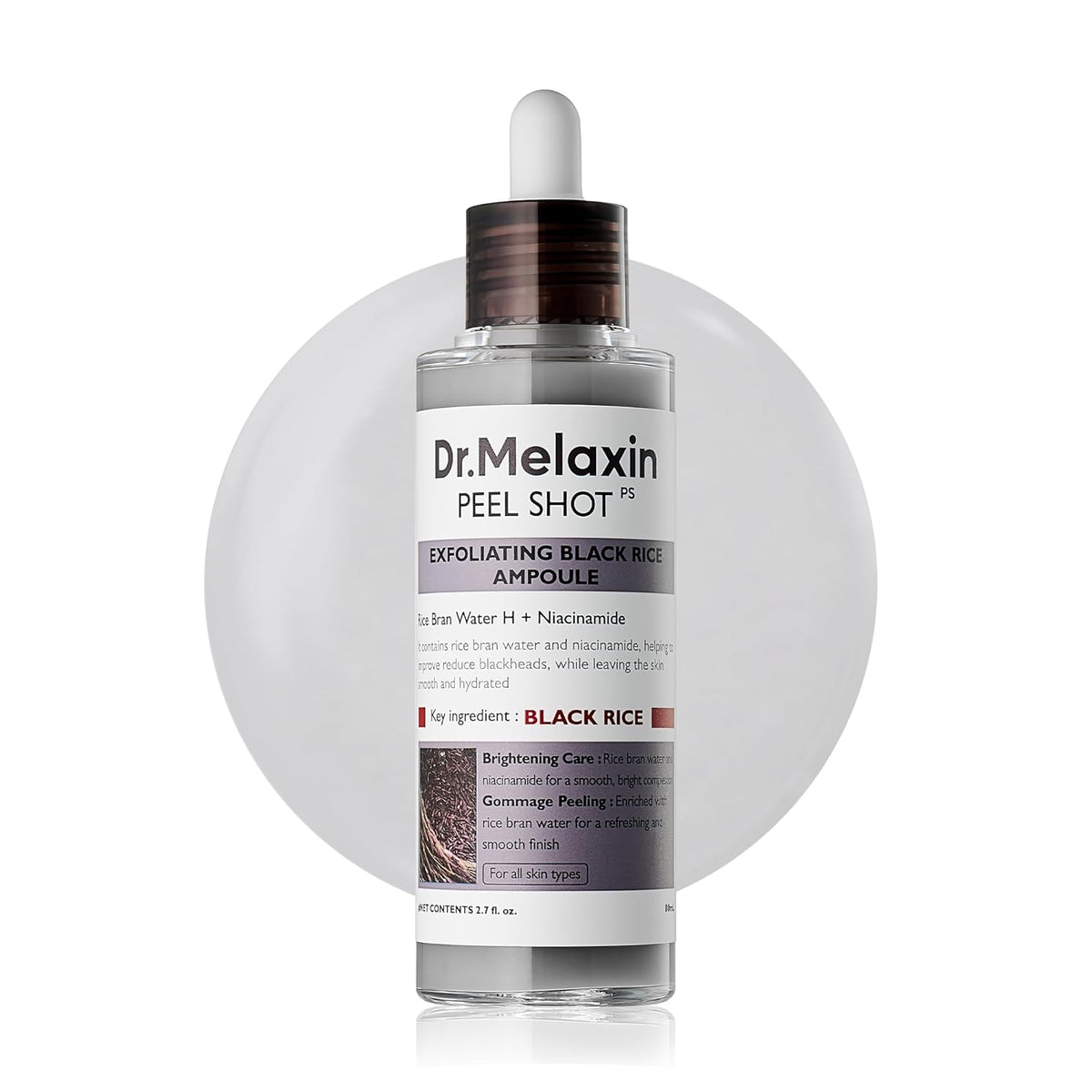 Dr Melaxin Peel Shot Exfoliating Black Rice Ampoule 80ml