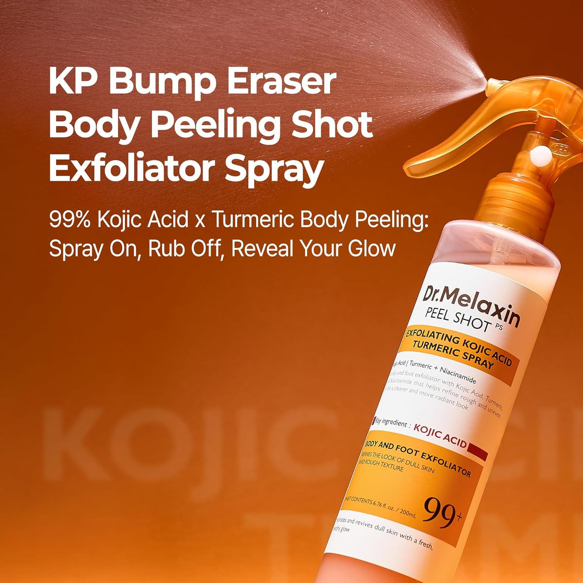 Dr Melaxin Peel Shot Exfoliating Kojic Acid Turmeric Spray 200ml