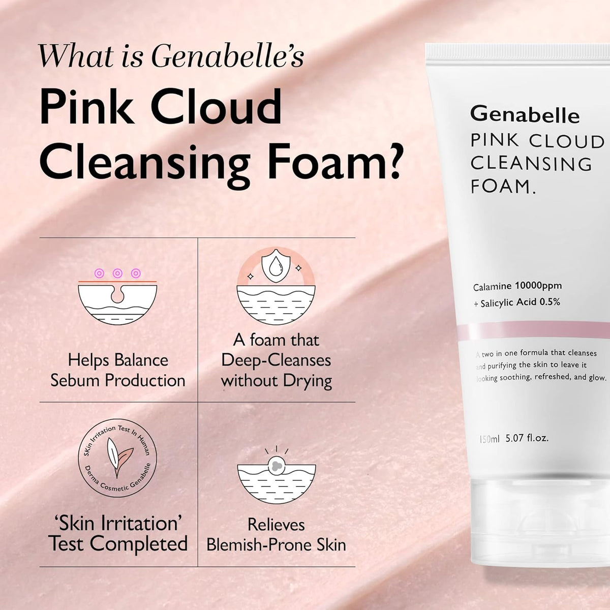 GENABELLE Pink Cloud Cleansing Foam 150ml