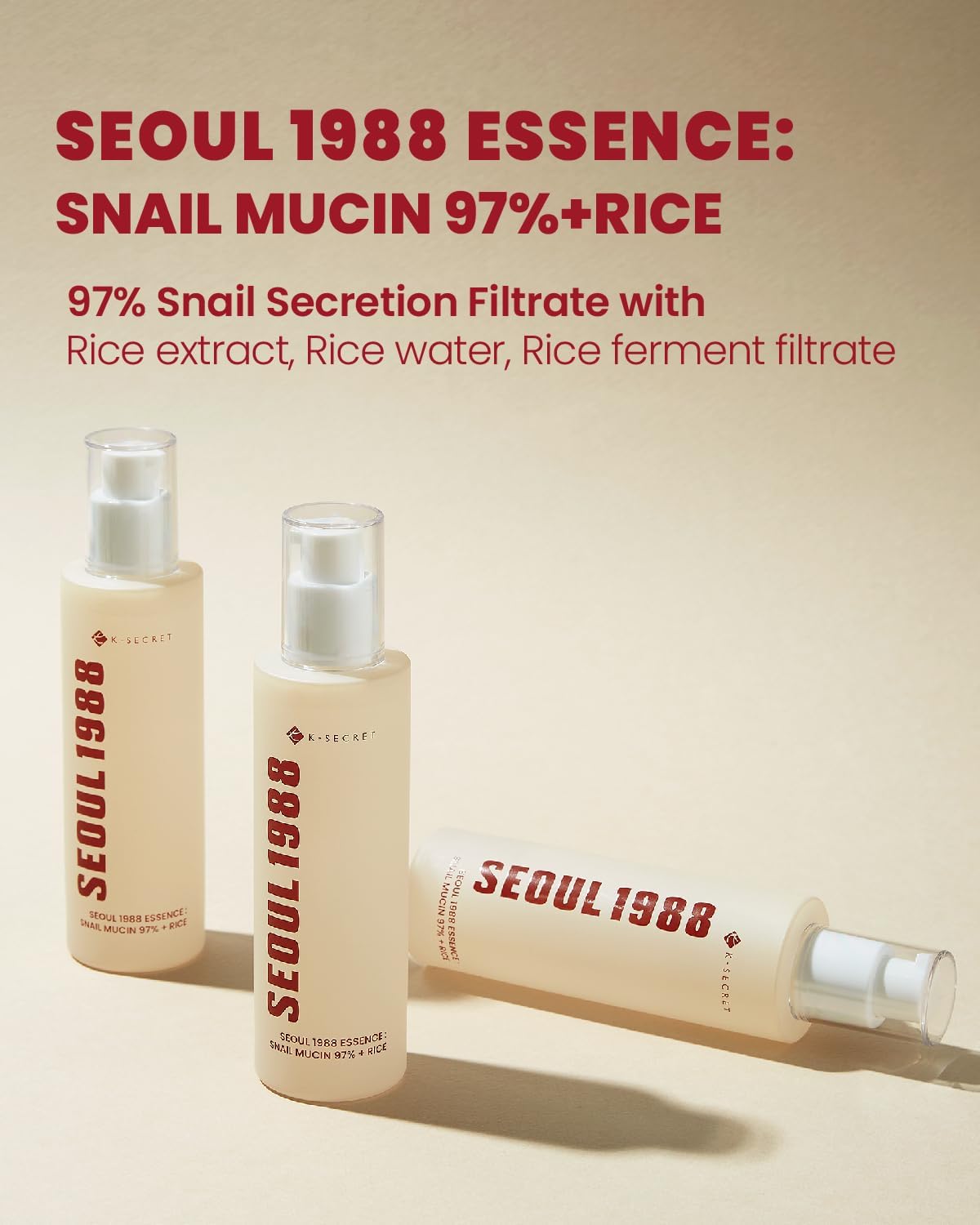 KSECRET SEOUL 1988 Essence Snail Mucin 97% + Rice 100ml