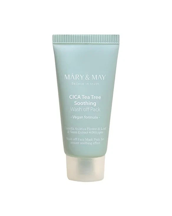 Mary&May Vegan CICA TeaTree Soothing Wash off Pack MINI Travel 30g