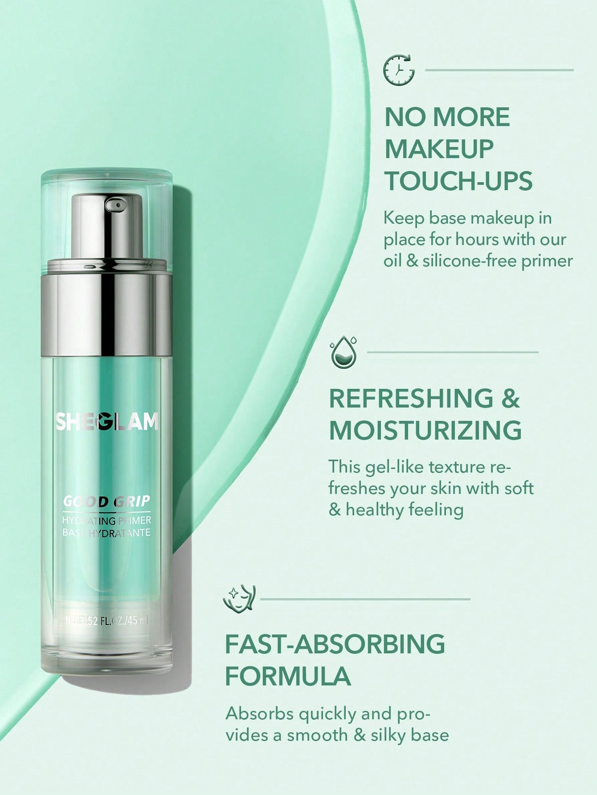 Sheglam Good Grip Hydrating Primer Good Grip Mint Green 45ml