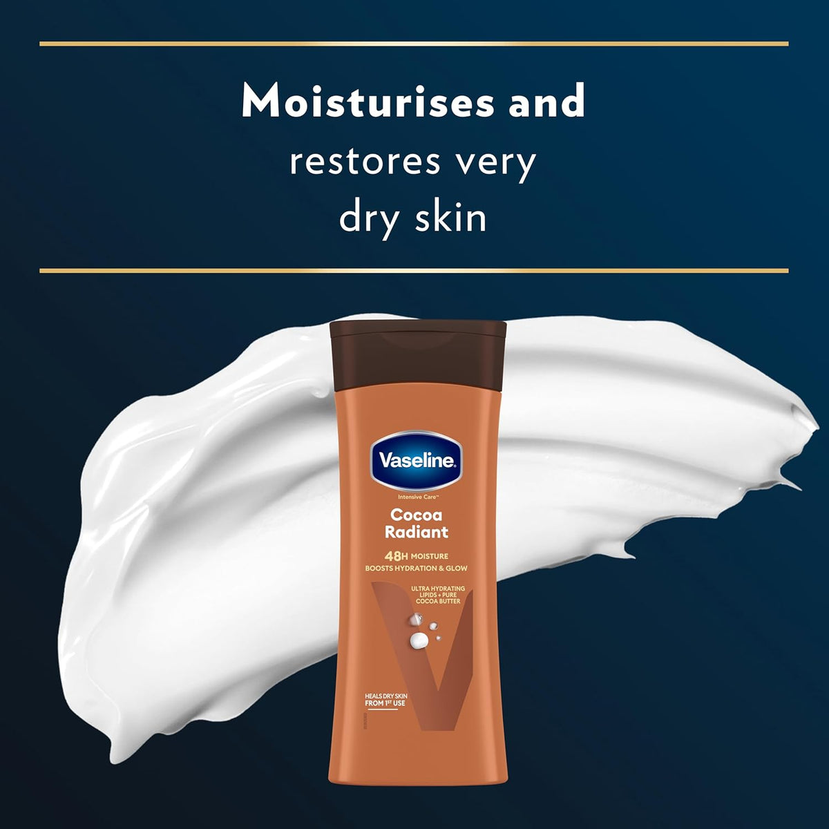 Vaseline (UK/Poland) Intensive Care Cocoa Radiant Body Lotion Medium Size 400ml