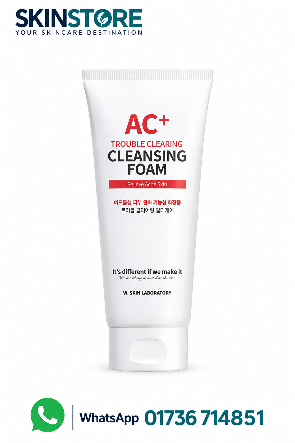 W. Skin Laboratory AC+ Trouble Clearing Cleansing Foam 150ml